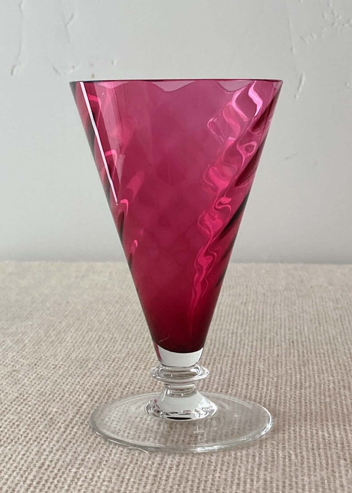 THERESIENTHAL Crystal F. SCHMIDT GARDA Rose Swirl Cocktail Glasses (8)