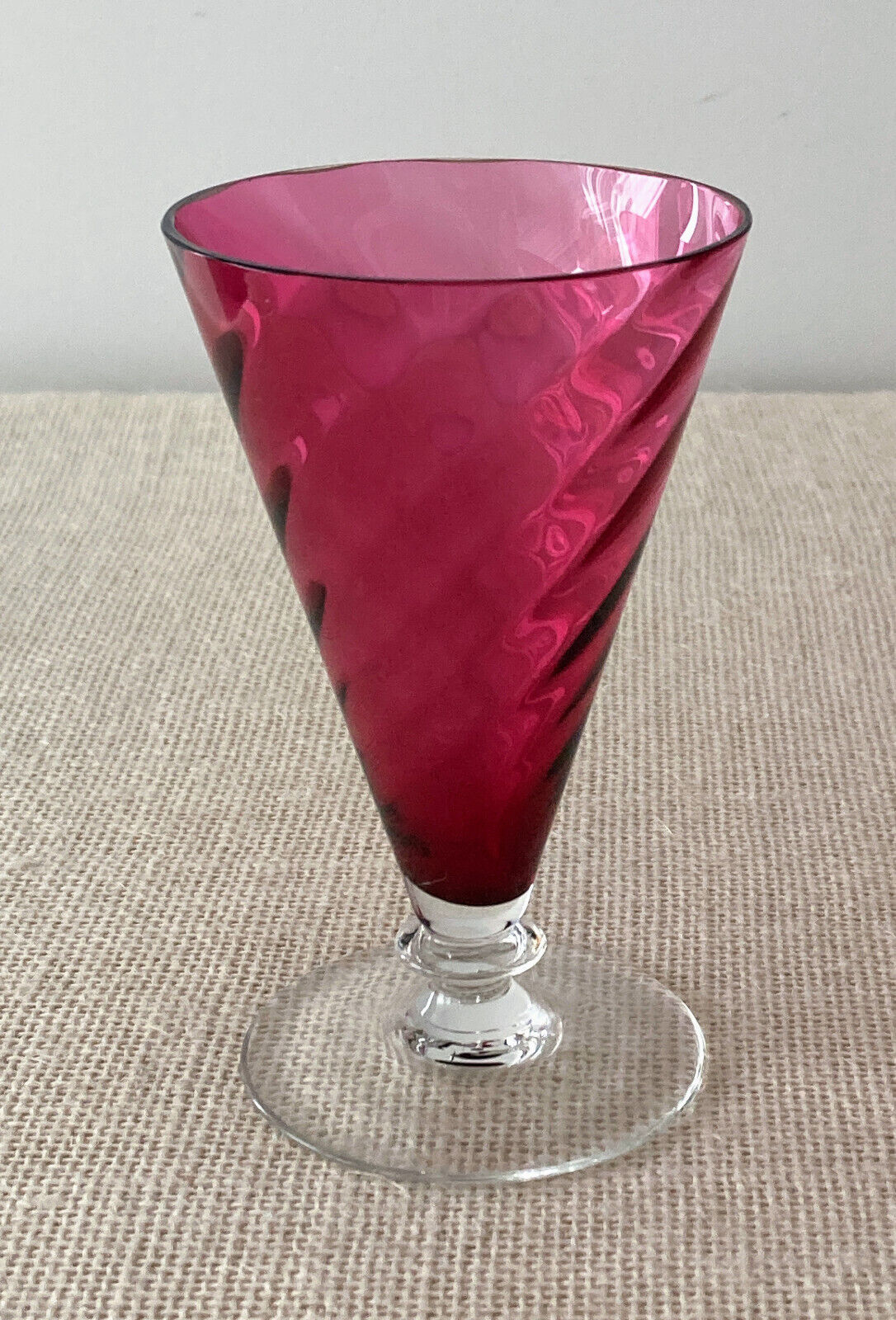 THERESIENTHAL Crystal F. SCHMIDT GARDA Rose Swirl Cocktail Glasses (8)