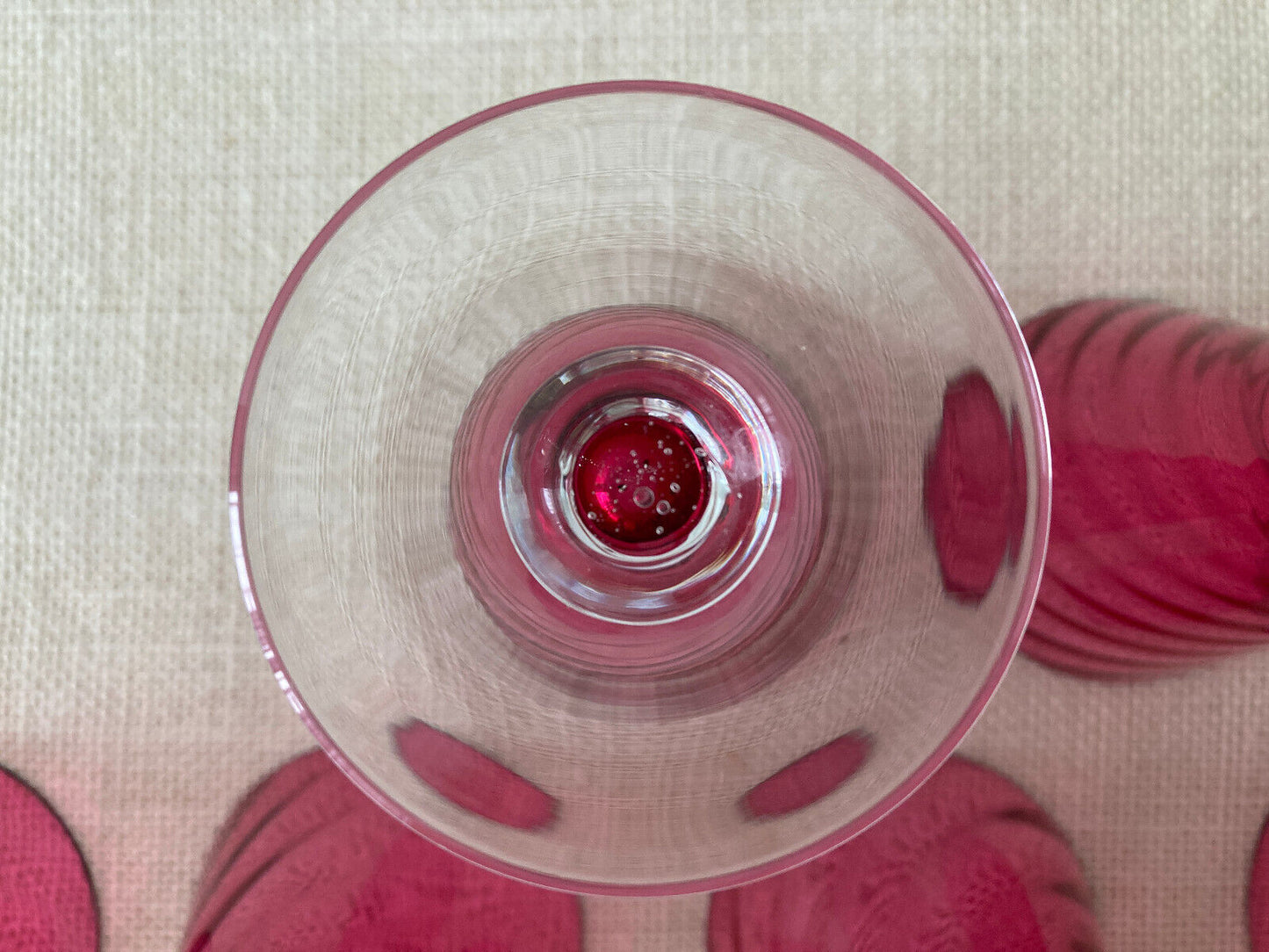 THERESIENTHAL Crystal F. SCHMIDT GARDA Rose Swirl Cocktail Glasses (8)