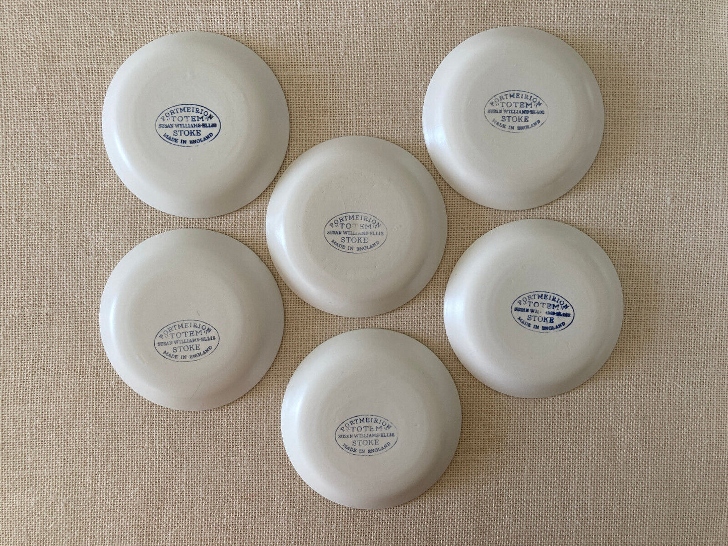 White Portmeirion Totem Demitasse Espresso Set by Susan Williams-Ellis