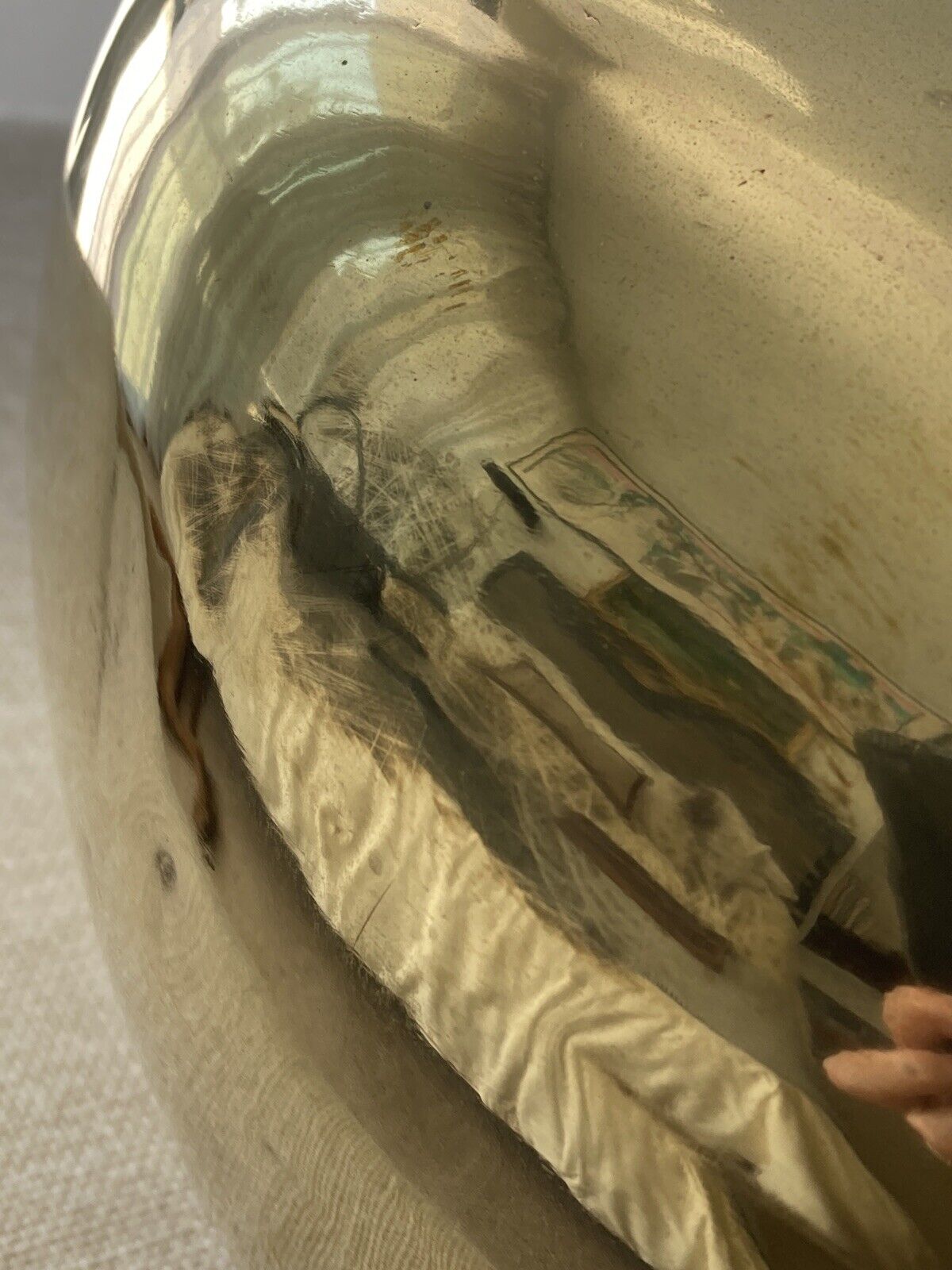 Art Deco Solid Brass X Large Vase