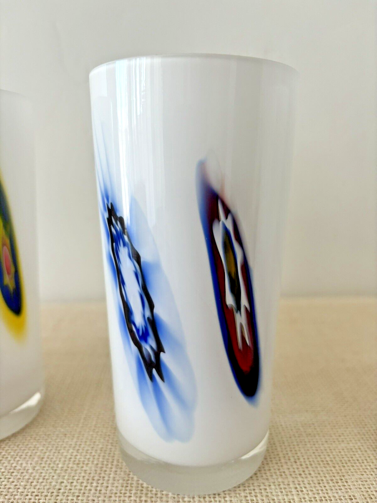 Venetian Murano Millefiori Glasses, Set of 6