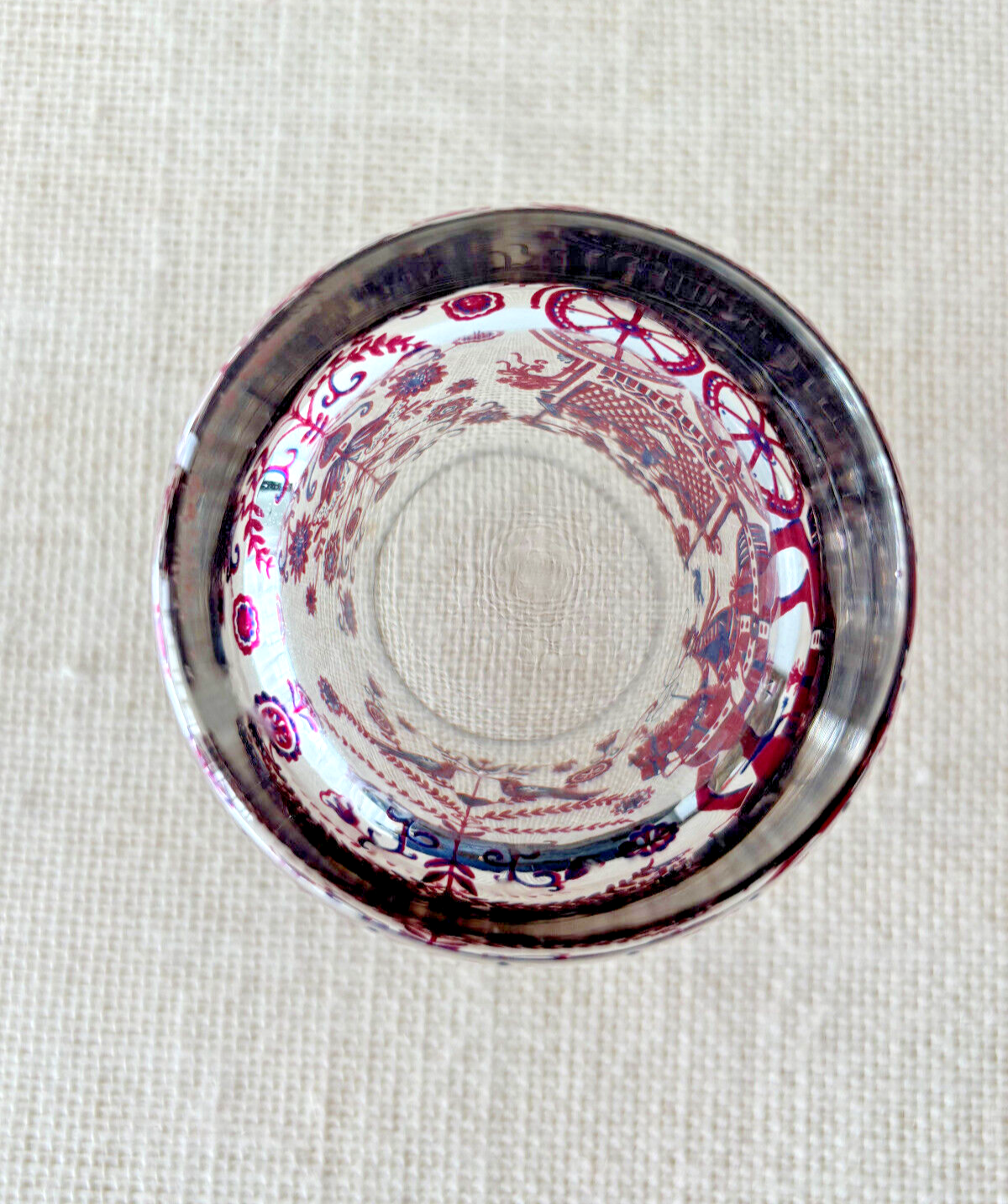 Kurt Hammer Folk Art drinking Glass with Wine Harvest motif