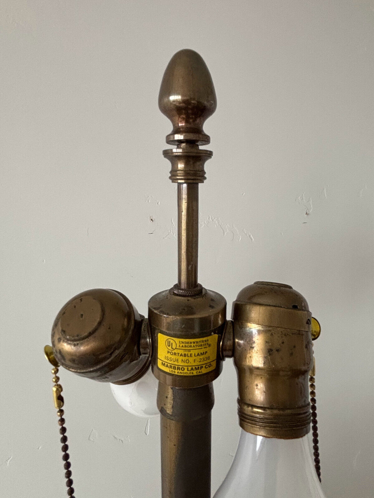 Marbro Verdigris Patina Chinese Jar Table Lamp