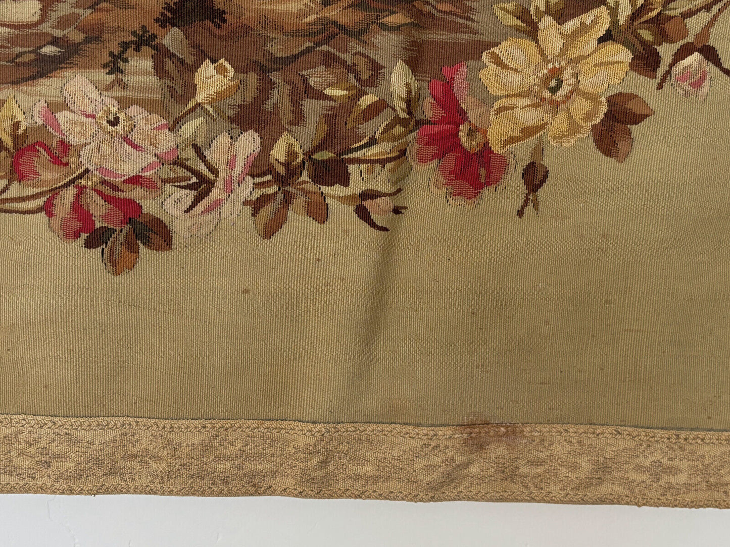 19th Century French Verdure Tapestry with oval Pastoral Scene