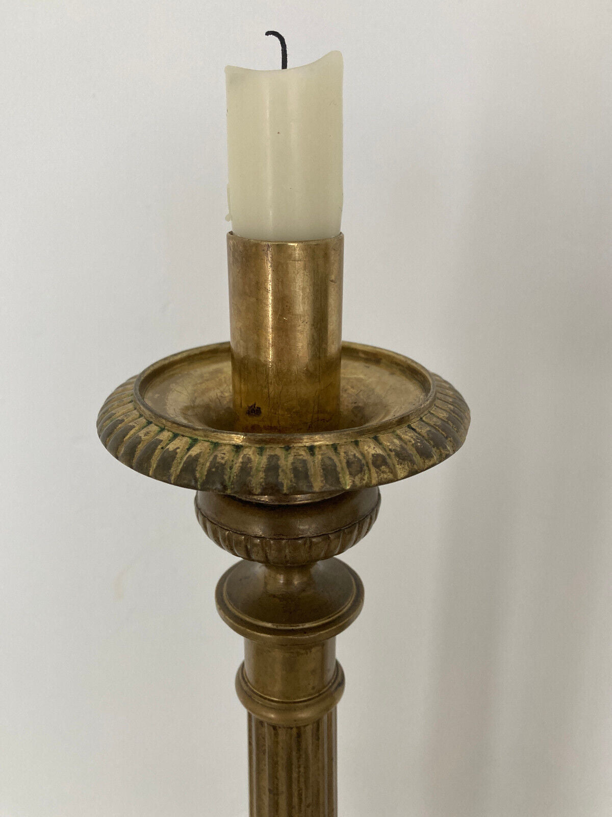 19th Century Brass Church Altar Candlesticks