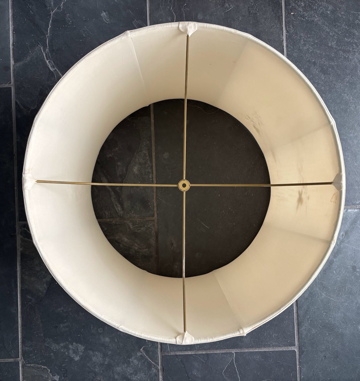 Pair of 1950’s Japanese Silk Drum Painted Lamp Shades