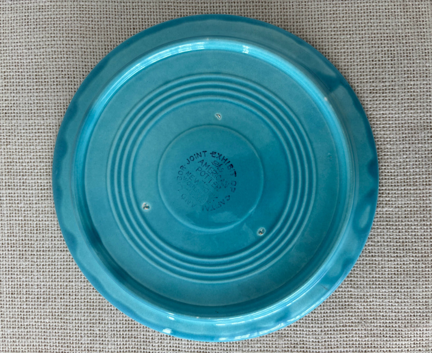 Art Deco 1939 American Potter Plate 1940 New York Worlds Fair