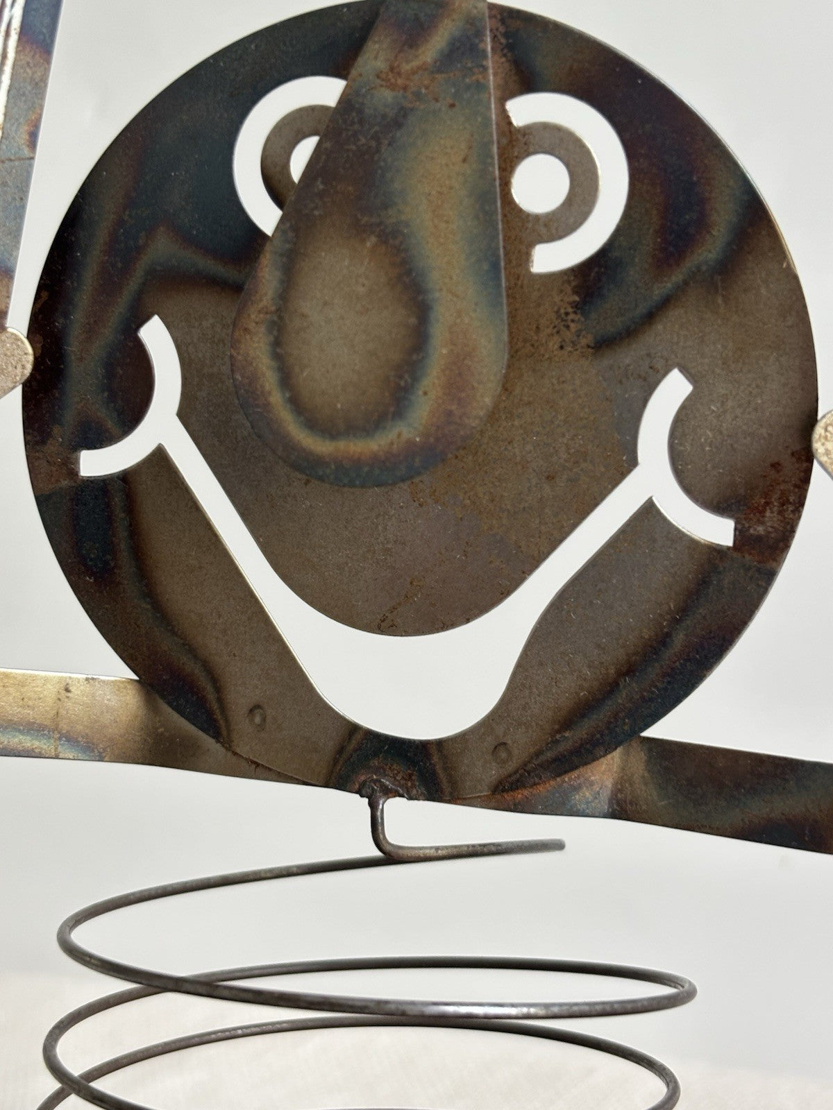 Brutalist Torched Metal Kinetic Sculpture by David Wright