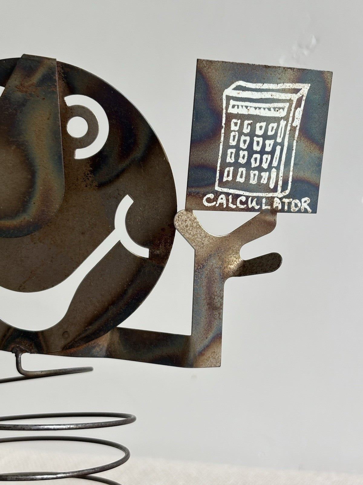Brutalist Torched Metal Kinetic Sculpture by David Wright