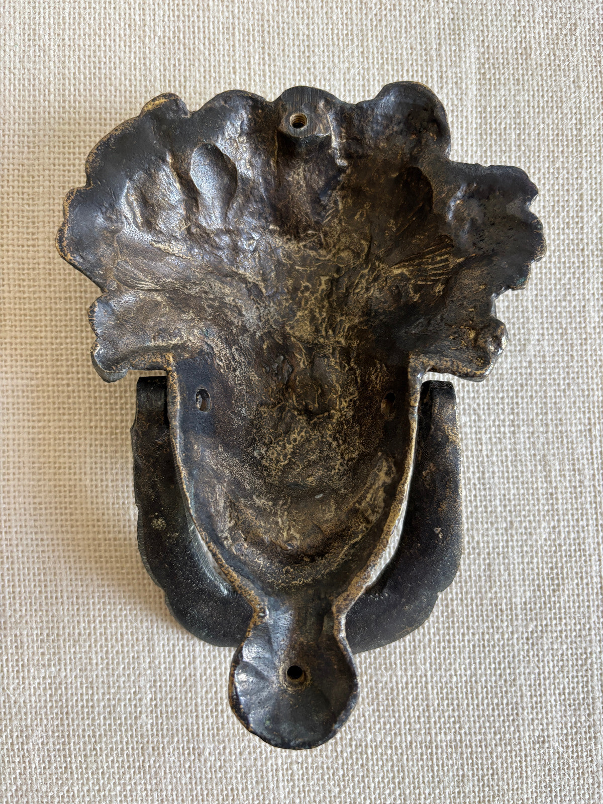 Figural Neo-Classical English Brass Doorknocker