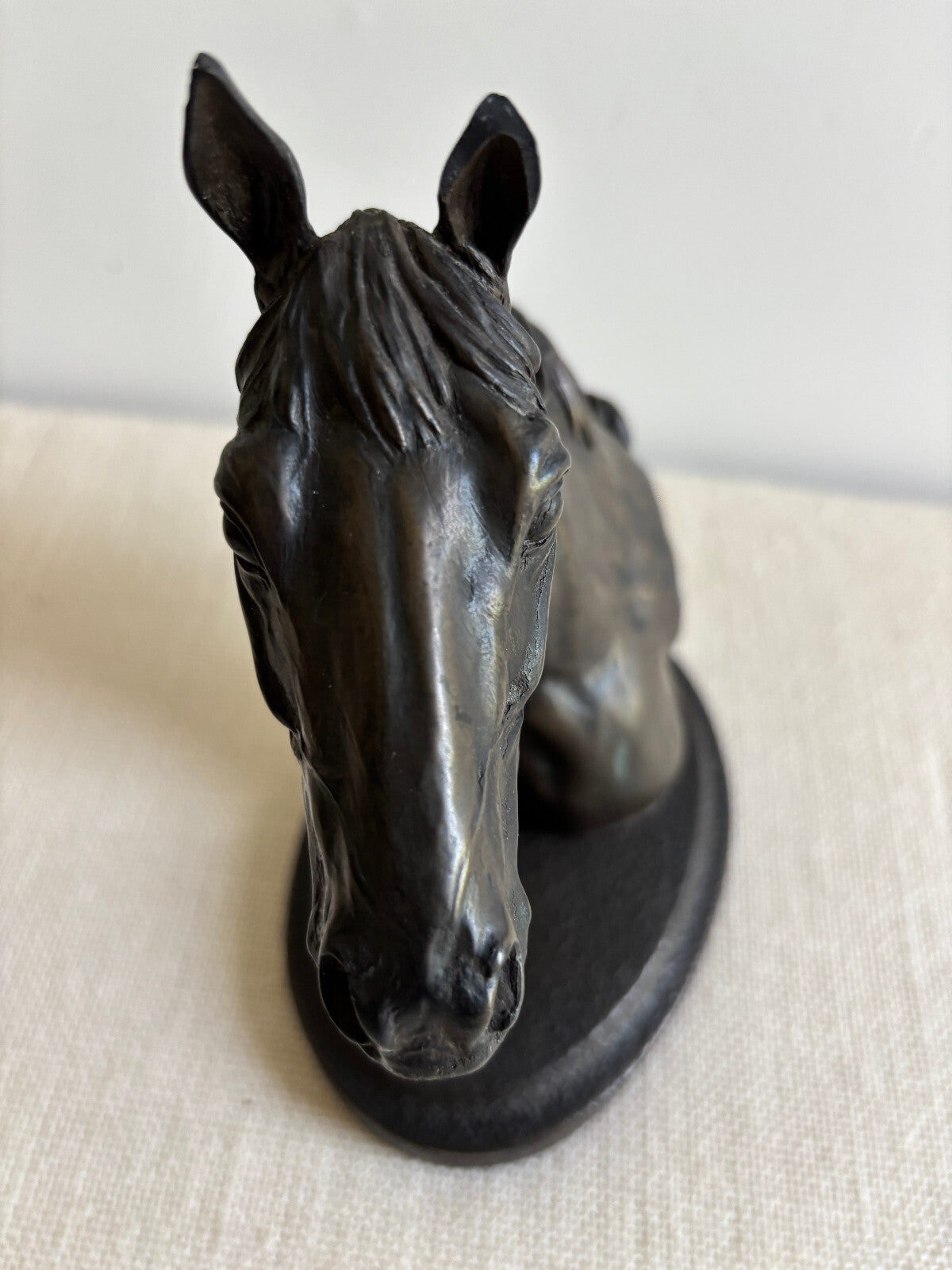 Cold Bronze Cast Horse Head Figurine by Jeanna Rynhart