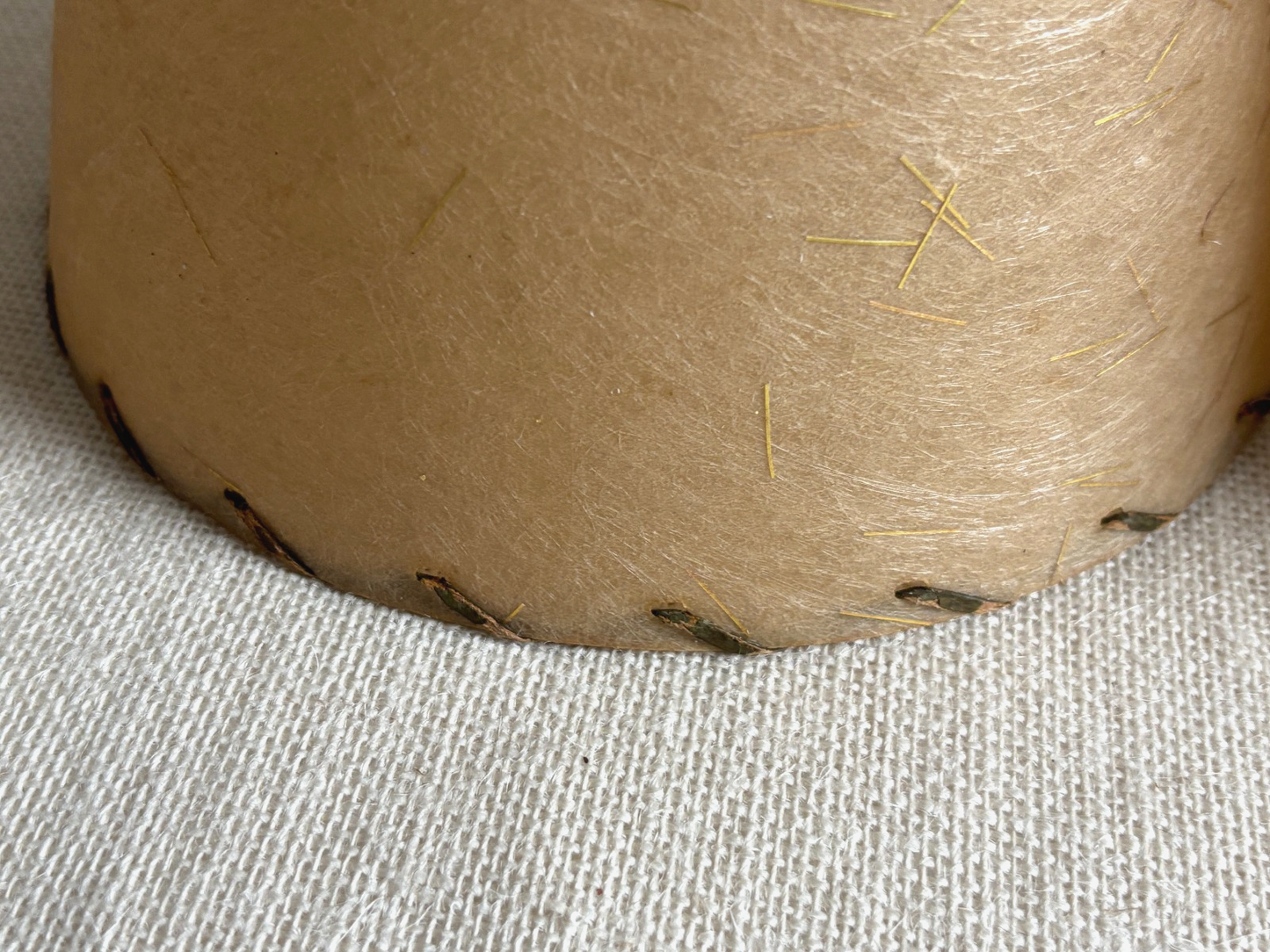 1950s Gold Strand Fiberglass Clip-On Lamp Shades