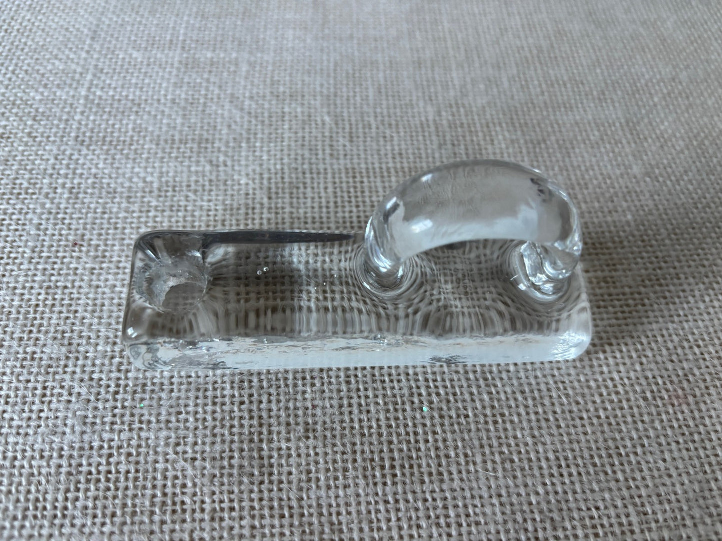 Bergdala Ice Art Glass Chambersticks with Candles