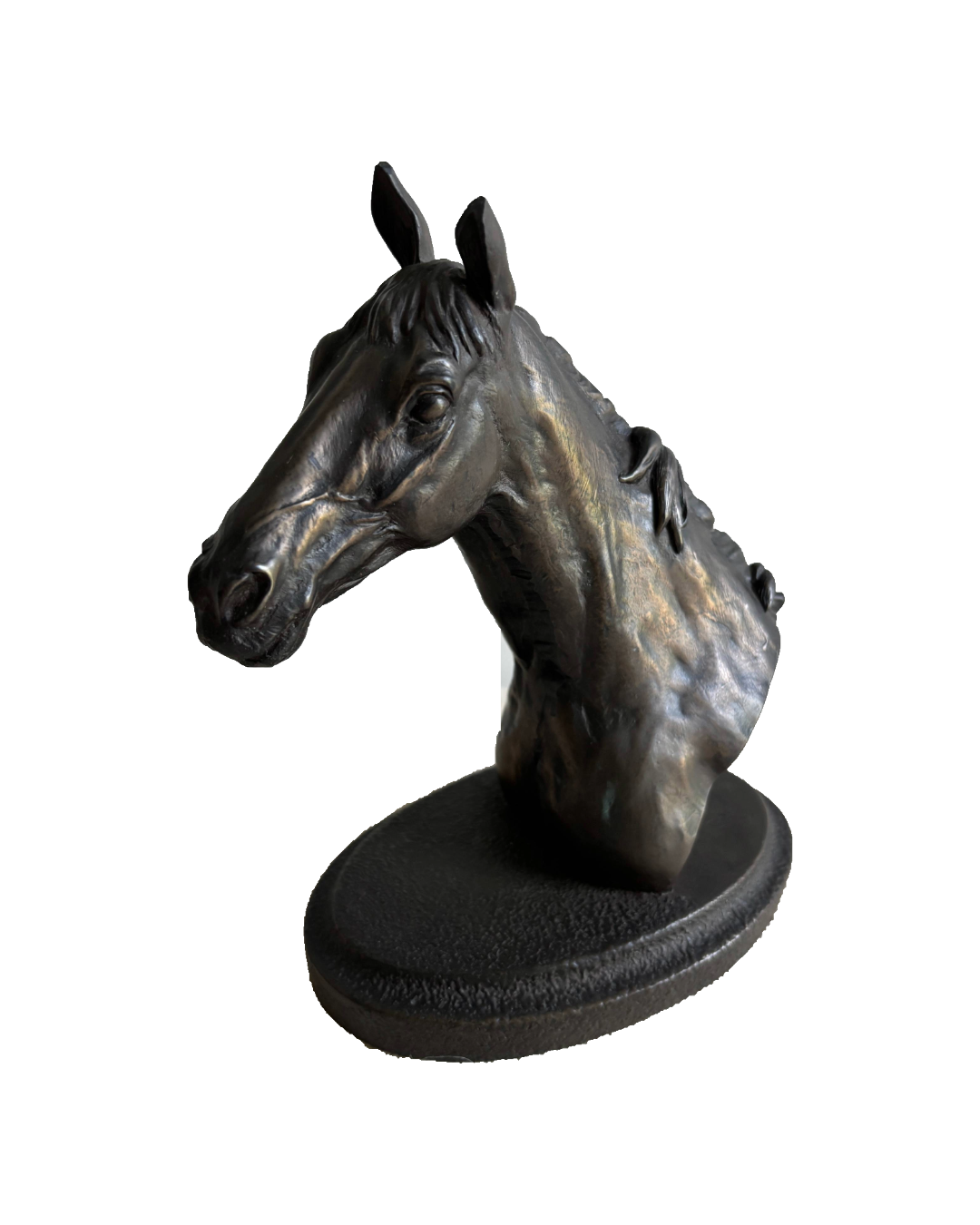 Cold Bronze Cast Horse Head Figurine by Jeanna Rynhart