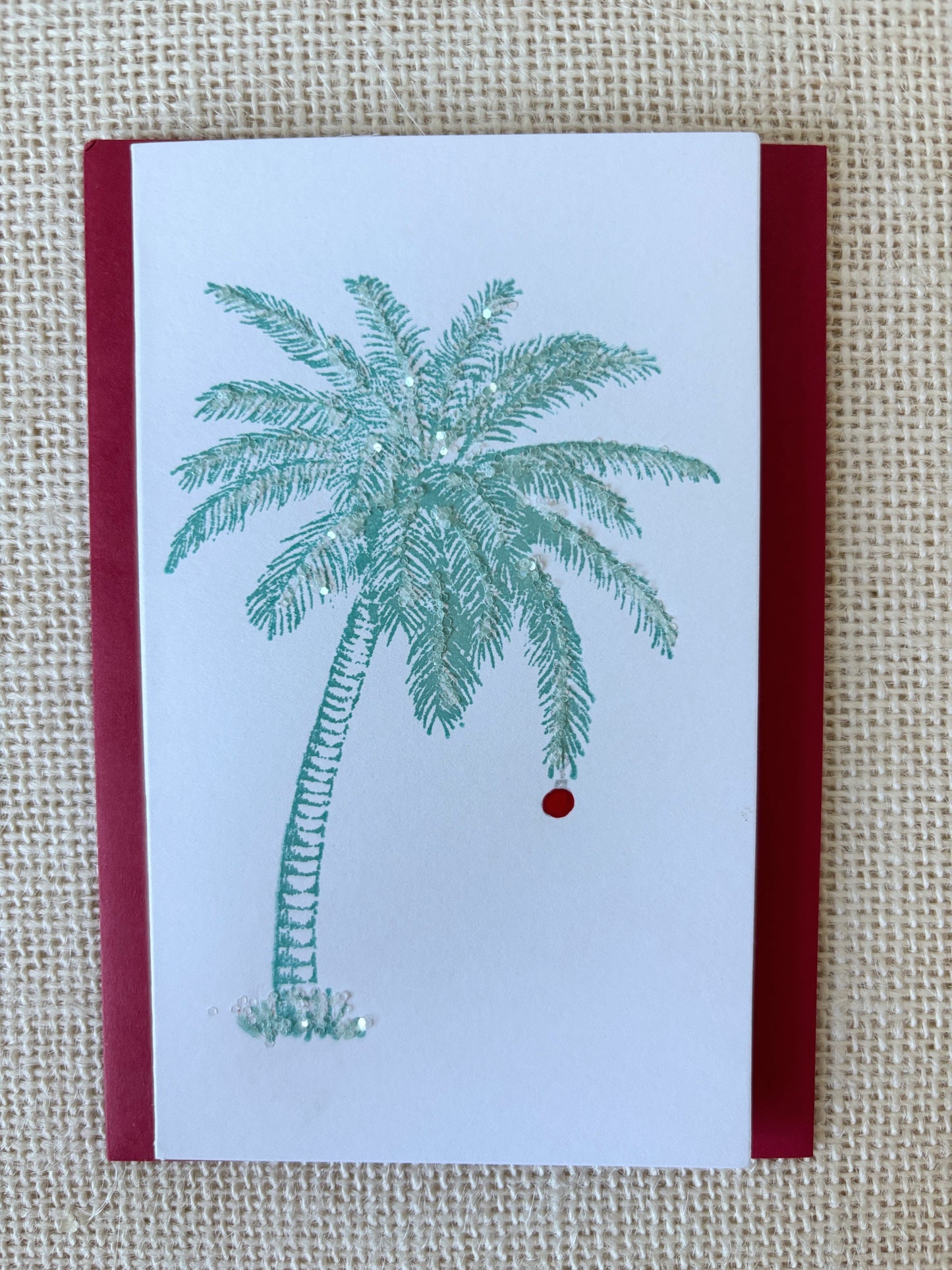 QR Hand Made: Palm Series Christmas Card