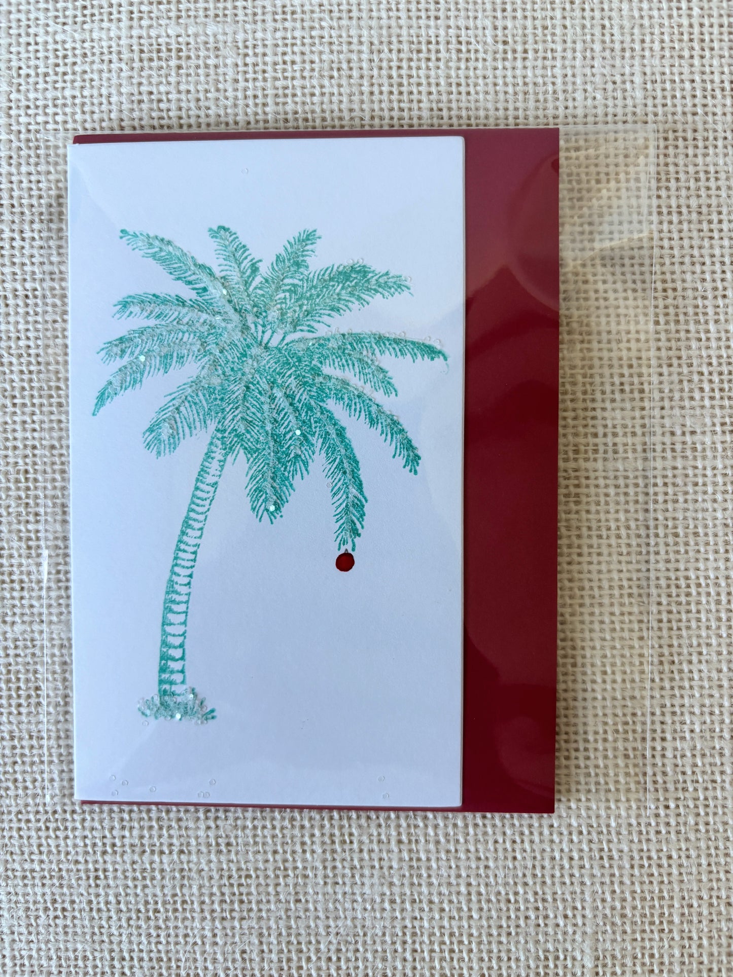 QR Hand Made: Palm Series Christmas Card