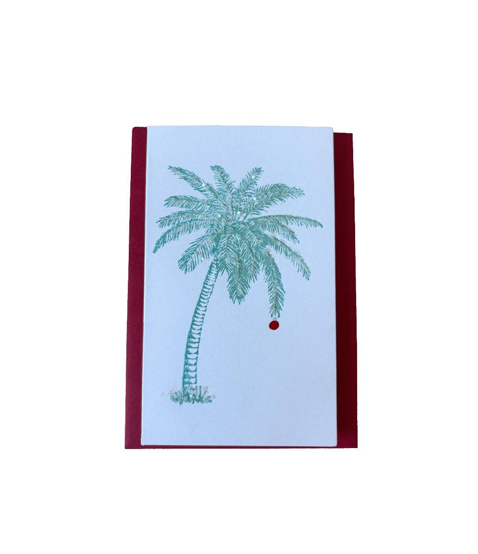 QR Hand Made: Palm Series Christmas Card