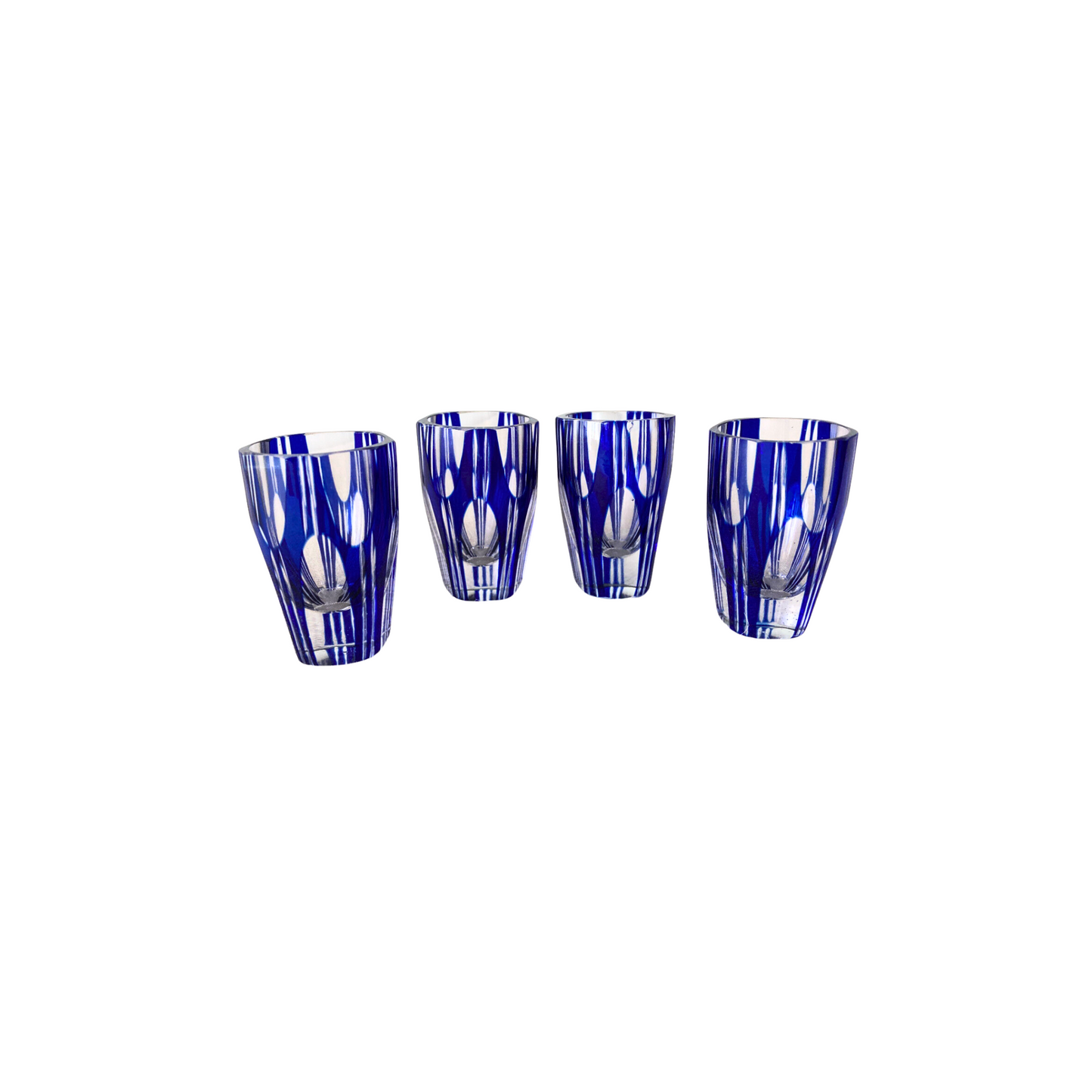 Art Deco Bohemian Shot Cordial Glasses by Karl Palda