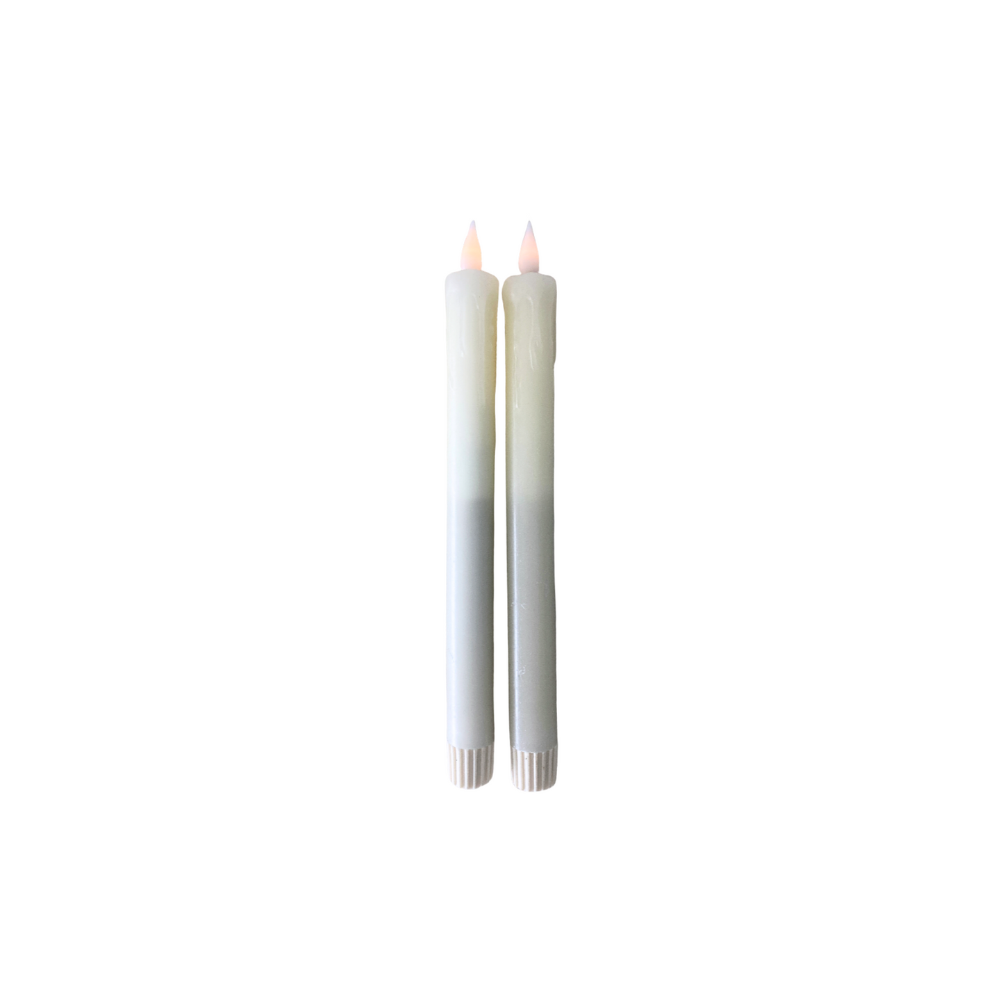 New ivory 10" electric Taper Candle pair with Remote Control