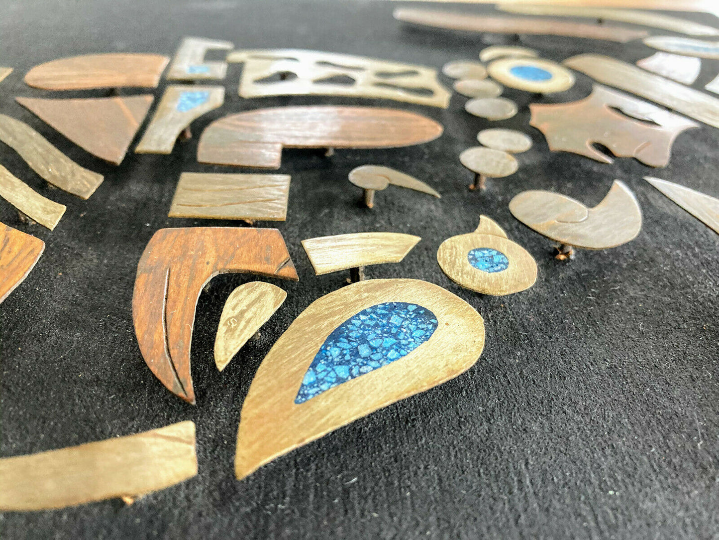 Mid Century Mexican 'Divorced Metals' Wall Sculpture