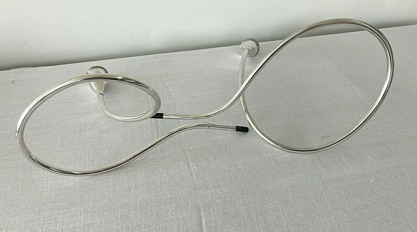 Vintage modern sterling silver Serpentine Candlesticks by Marion Anderson Noyes