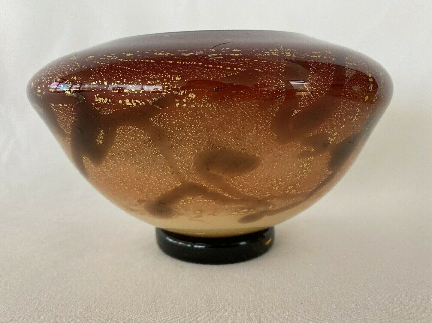 NOUROT Scarlet Nova Series Studio Art Glass Bowl or Vase
