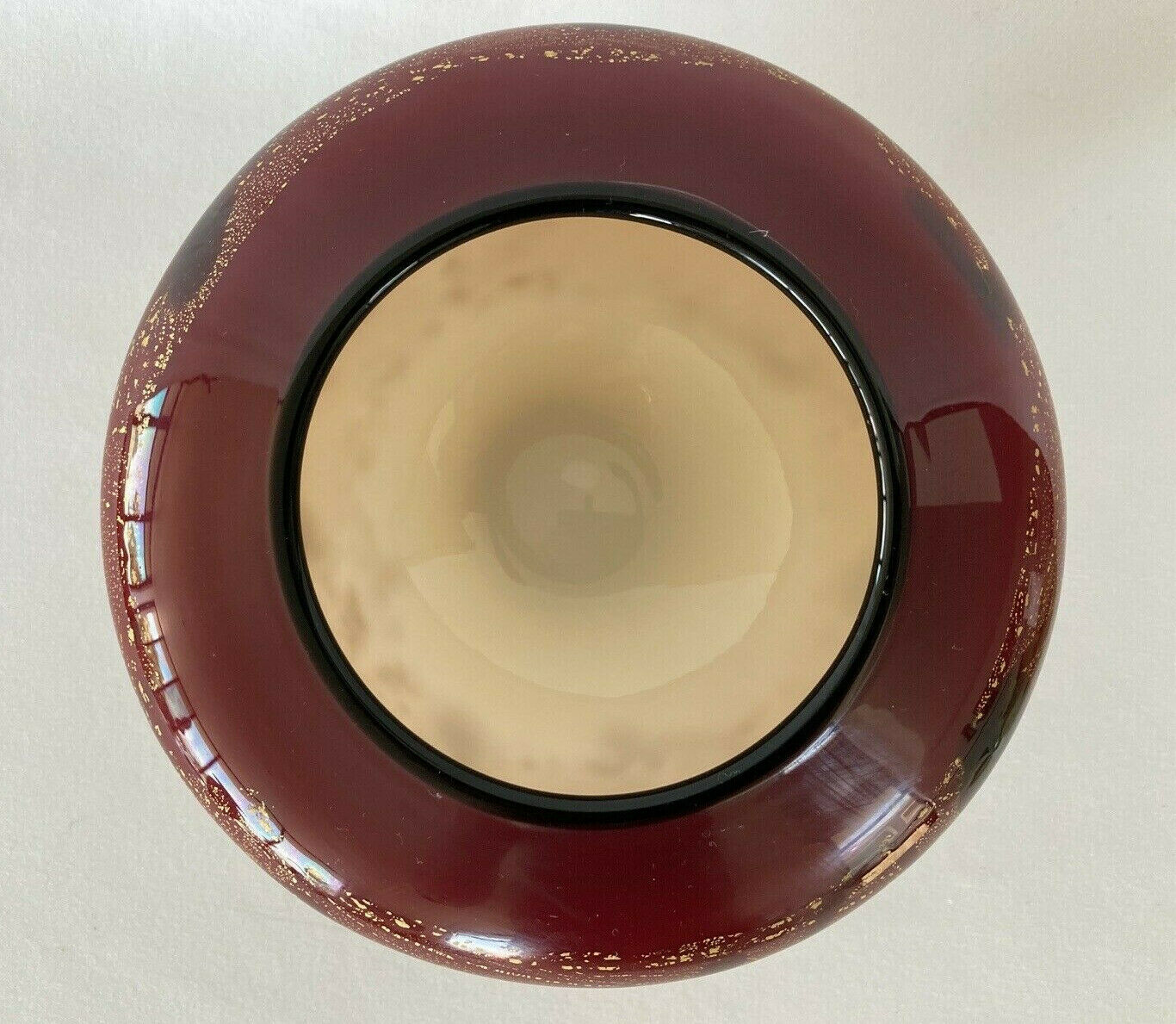 NOUROT Scarlet Nova Series Studio Art Glass Bowl or Vase