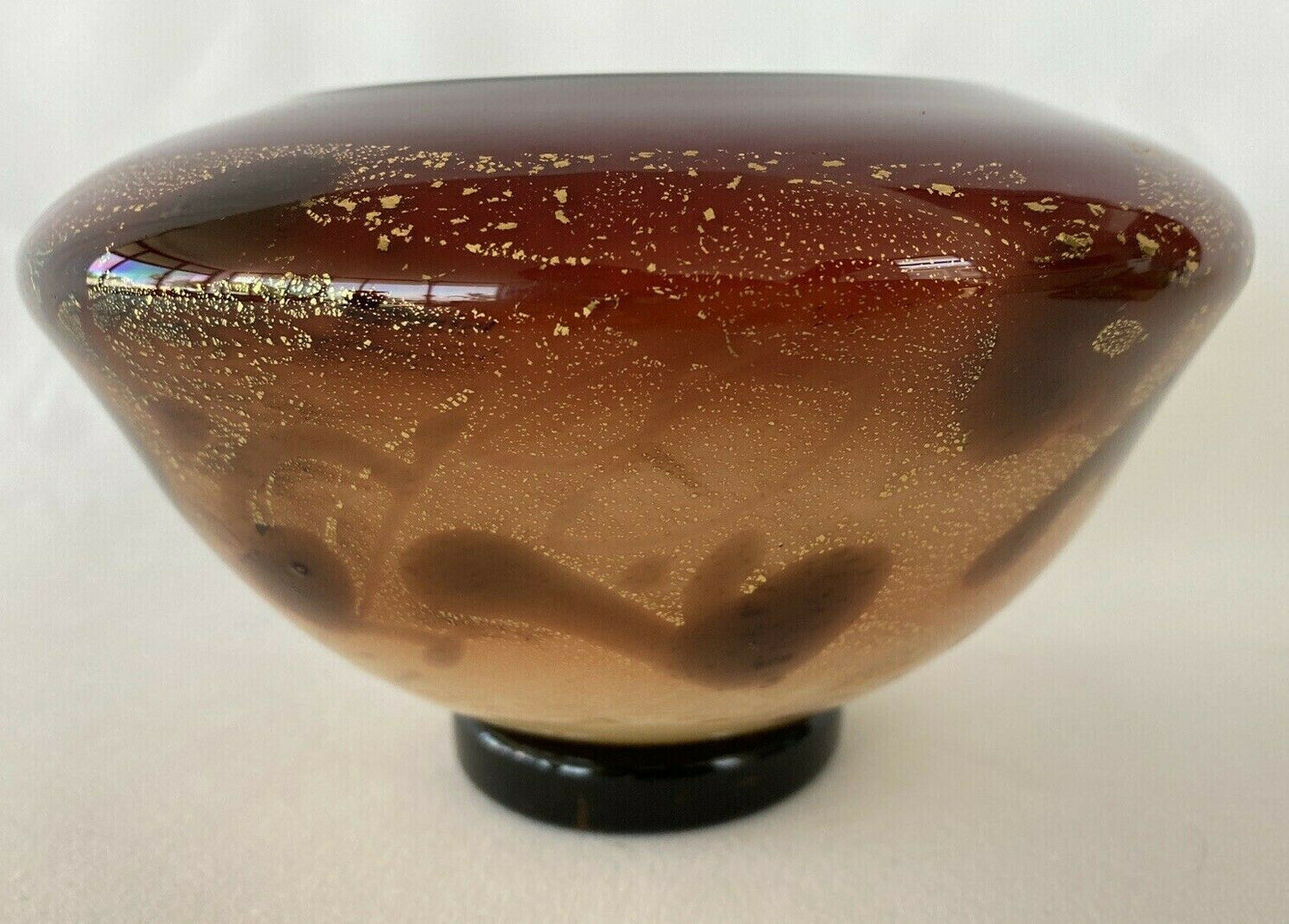 NOUROT Scarlet Nova Series Studio Art Glass Bowl or Vase