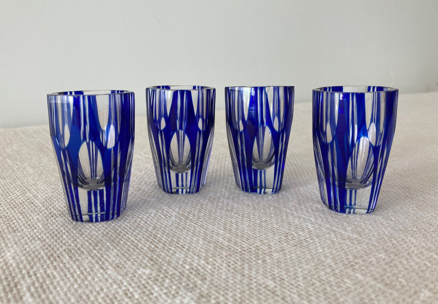 Art Deco Bohemian Shot Cordial Glasses by Karl Palda