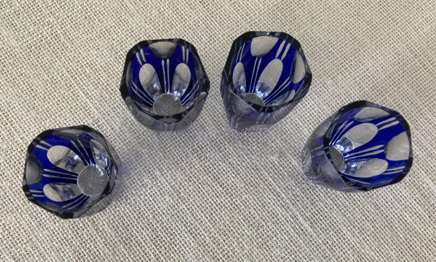 Art Deco Bohemian Shot Cordial Glasses by Karl Palda