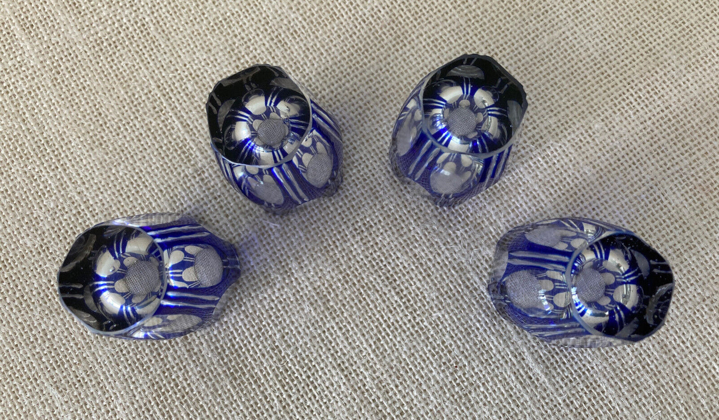 Art Deco Bohemian Shot Cordial Glasses by Karl Palda