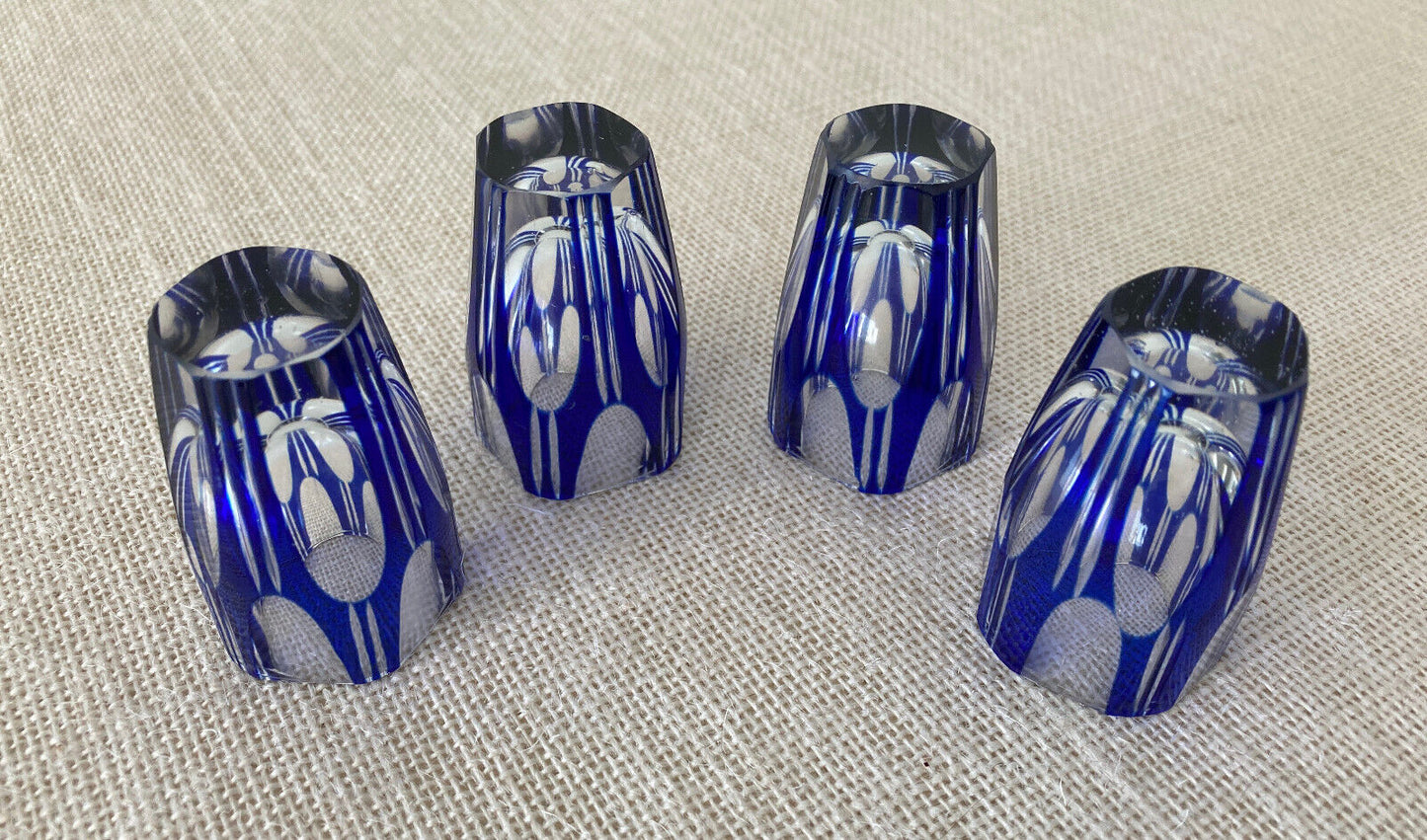 Art Deco Bohemian Shot Cordial Glasses by Karl Palda