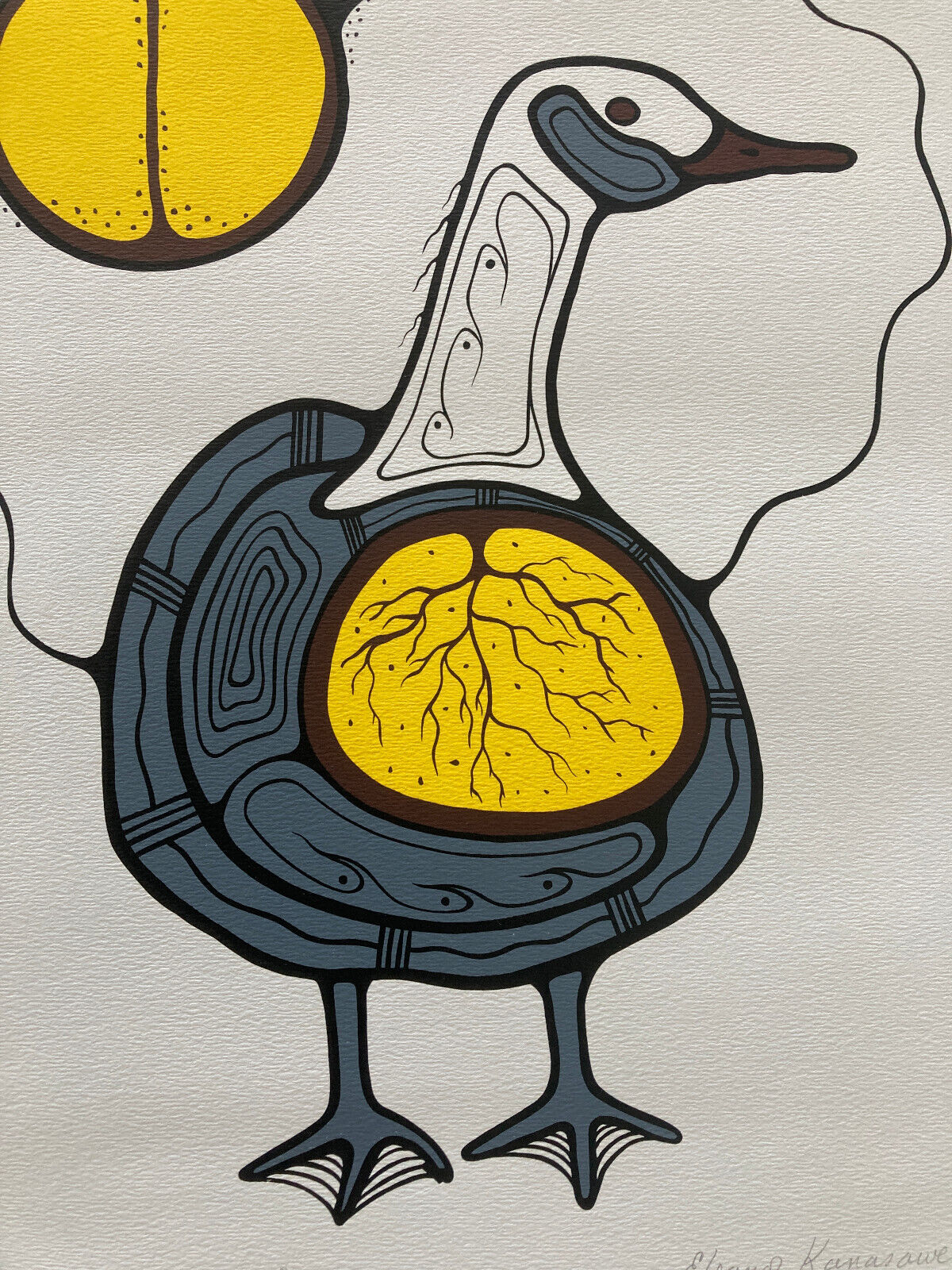 Eleanor Kanasawe Canada Goose Silkscreen 1979 Ojiwwa First Nations