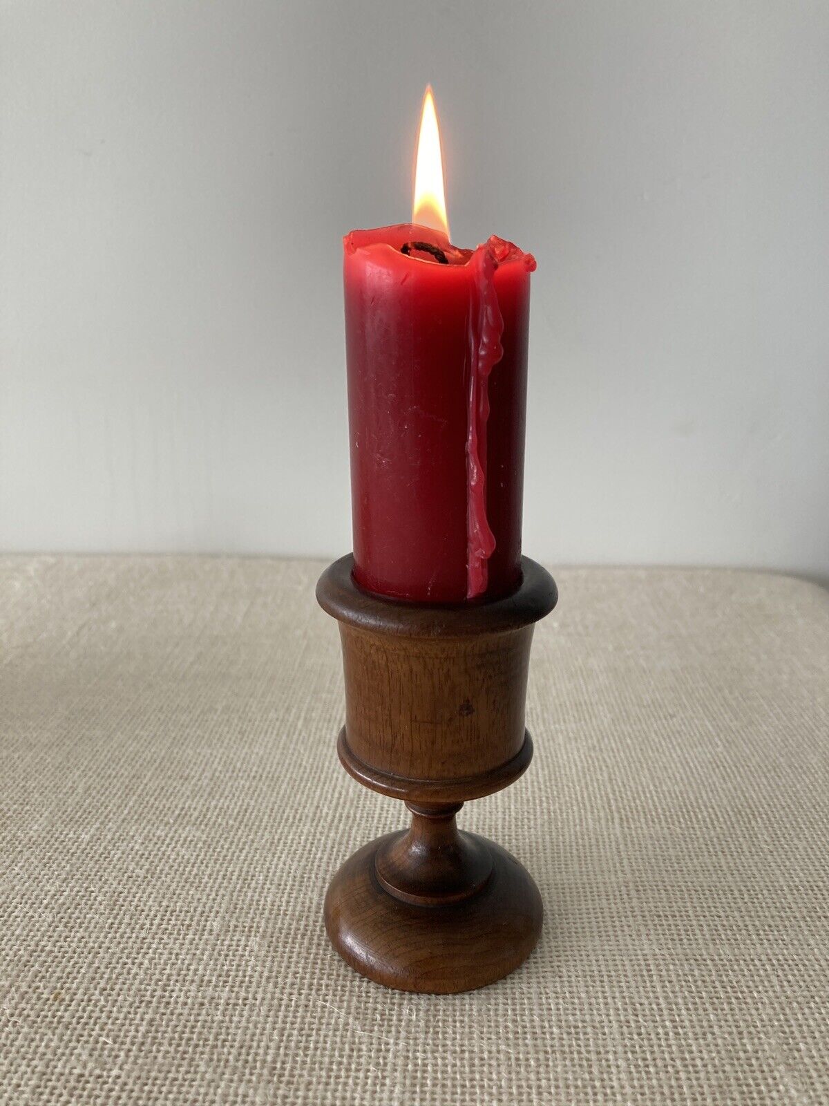 Hand turned wood Match / Toothpick Holder
