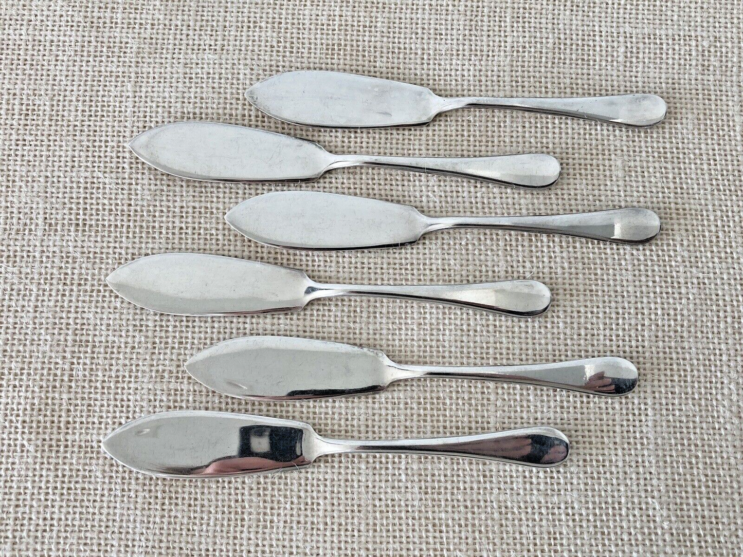 Mid century modern silver plate Cheese or Appetizer Knives by McGlashan-Clark