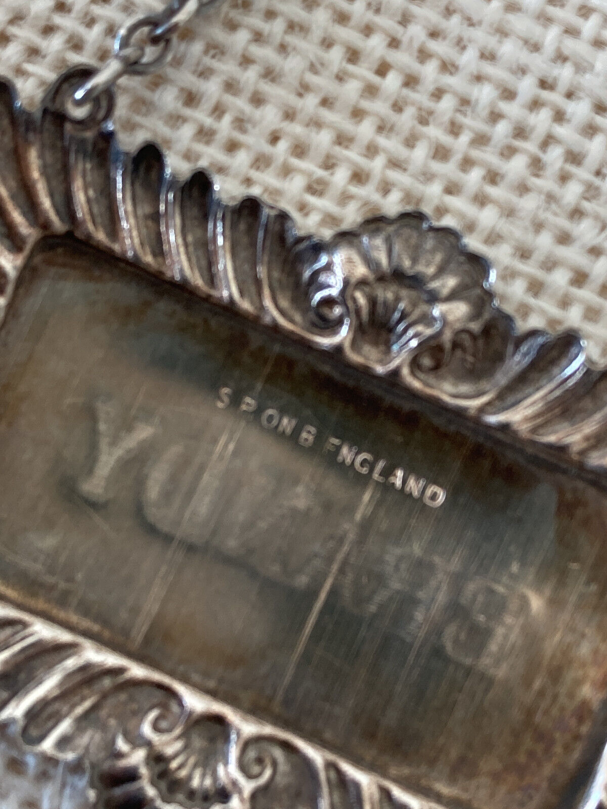English Silver Plate Liquor Decanter Labels