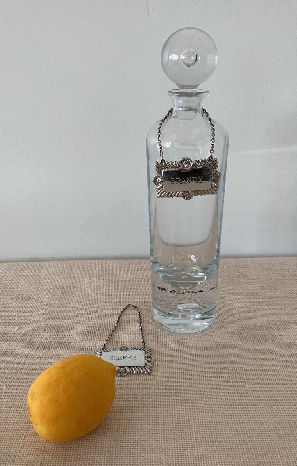 English Silver Plate Liquor Decanter Labels