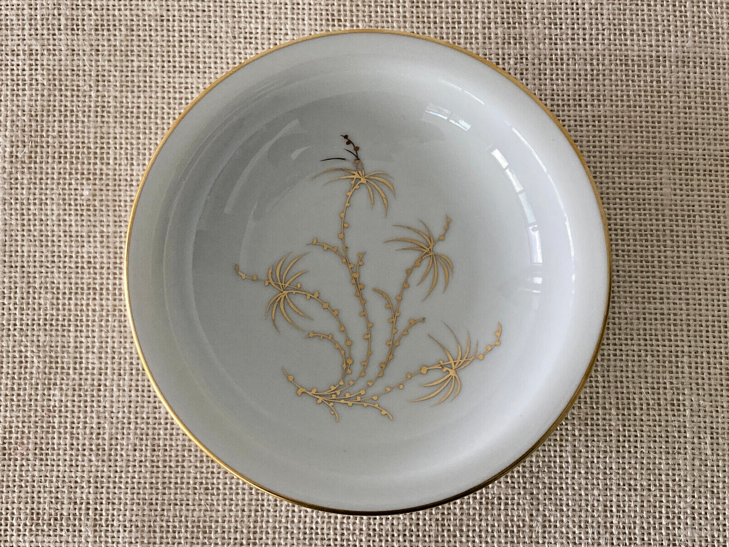 Rosenthal Golden Palm rimmed Fruit or Appetizer Bowls