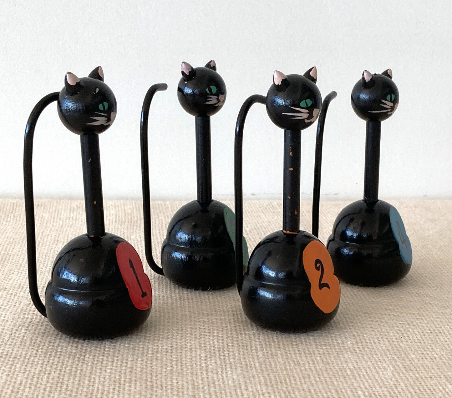 Art Deco Black Kitty Cat Bridge Pencil Set