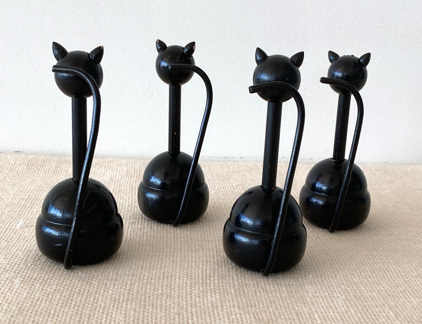 Art Deco Black Kitty Cat Bridge Pencil Set