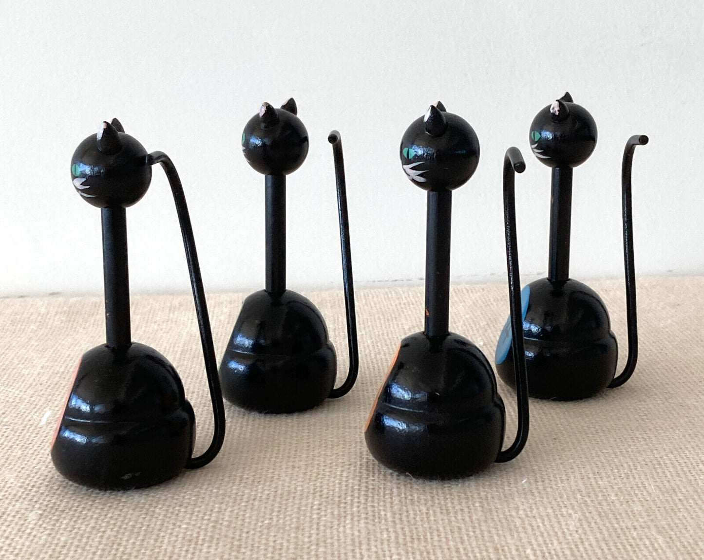 Art Deco Black Kitty Cat Bridge Pencil Set