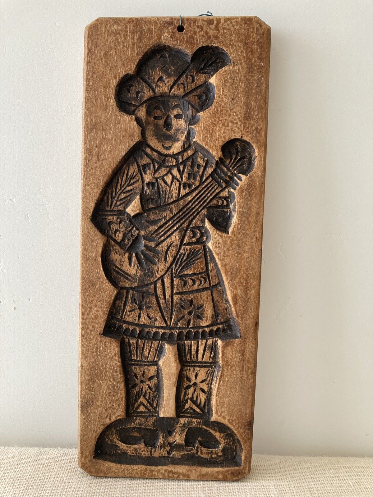 Dutch / Belgian Wood Spekulaas Musician Cookie Board Mold