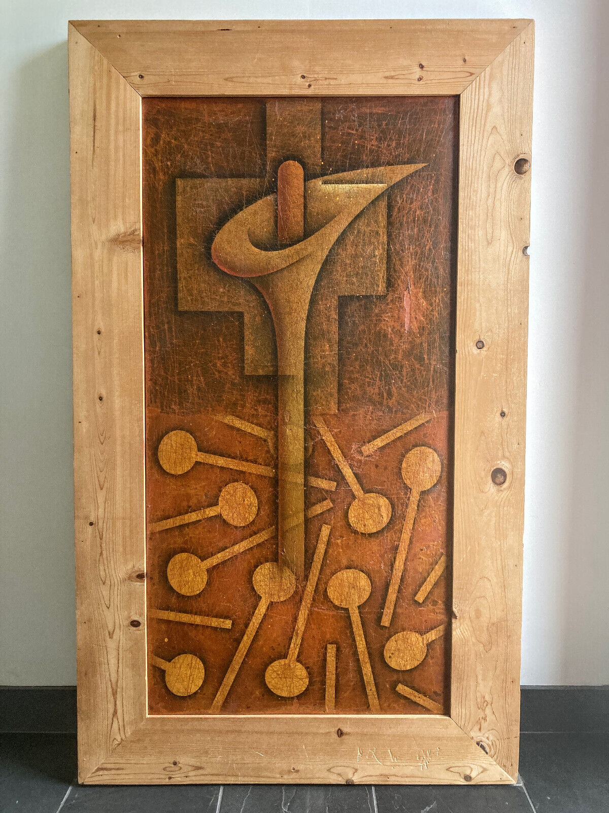 Abstract Expressionist Mixed Media by Jeff Koegel Spore Painting #2 1996