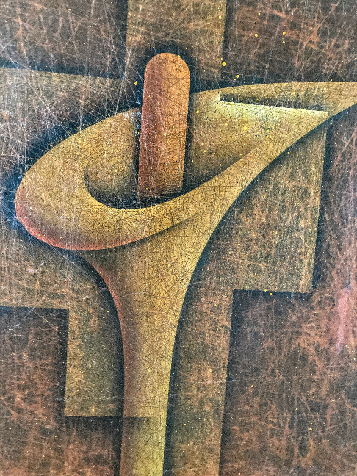 Abstract Expressionist Mixed Media by Jeff Koegel Spore Painting #2 1996