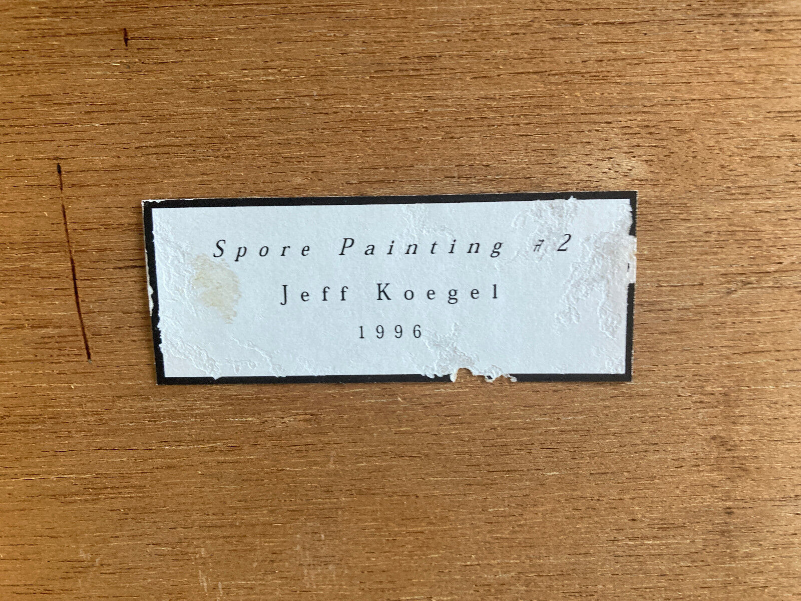 Abstract Expressionist Mixed Media by Jeff Koegel Spore Painting #2 1996