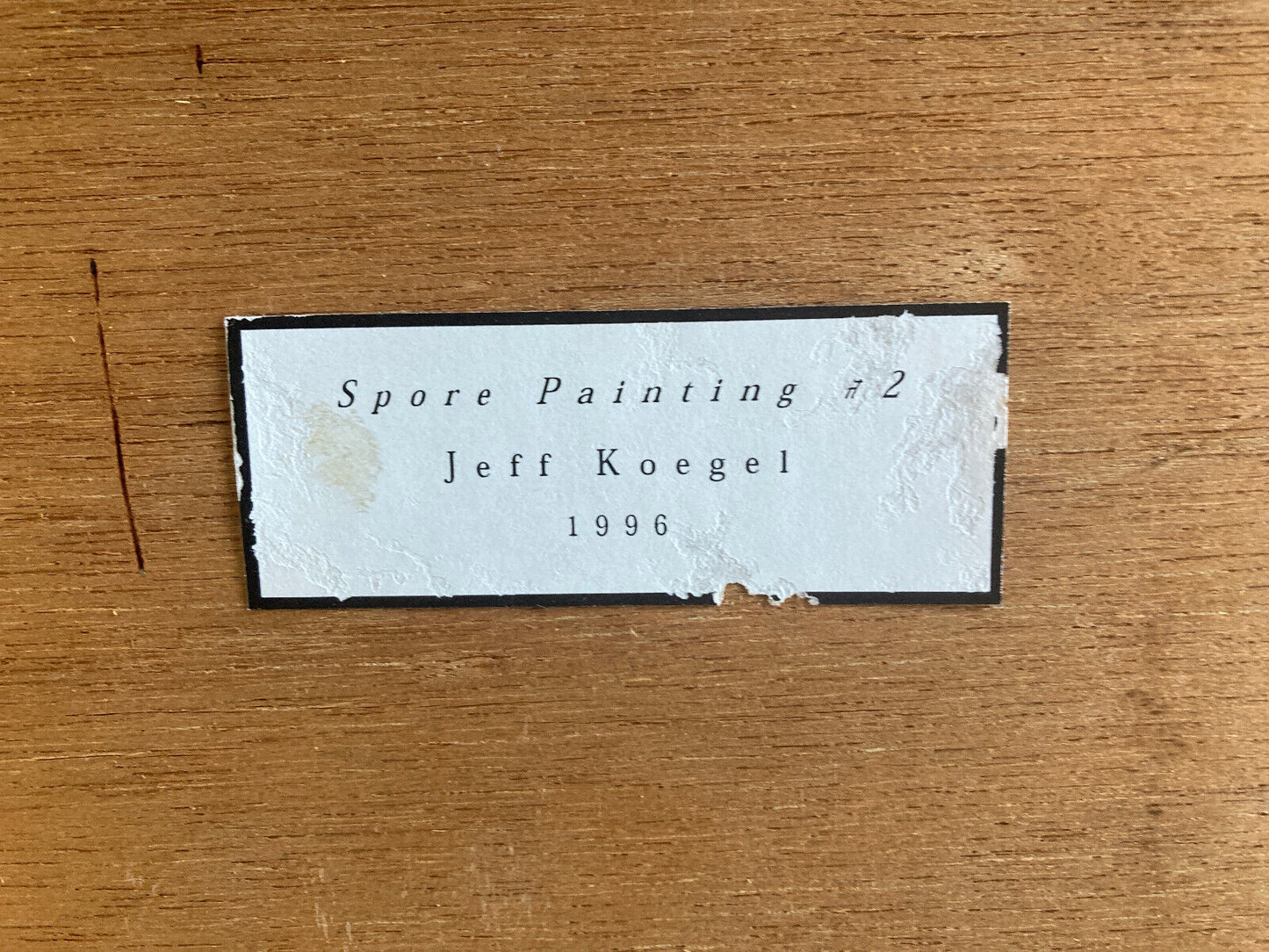 Abstract Expressionist Mixed Media by Jeff Koegel Spore Painting #2 1996