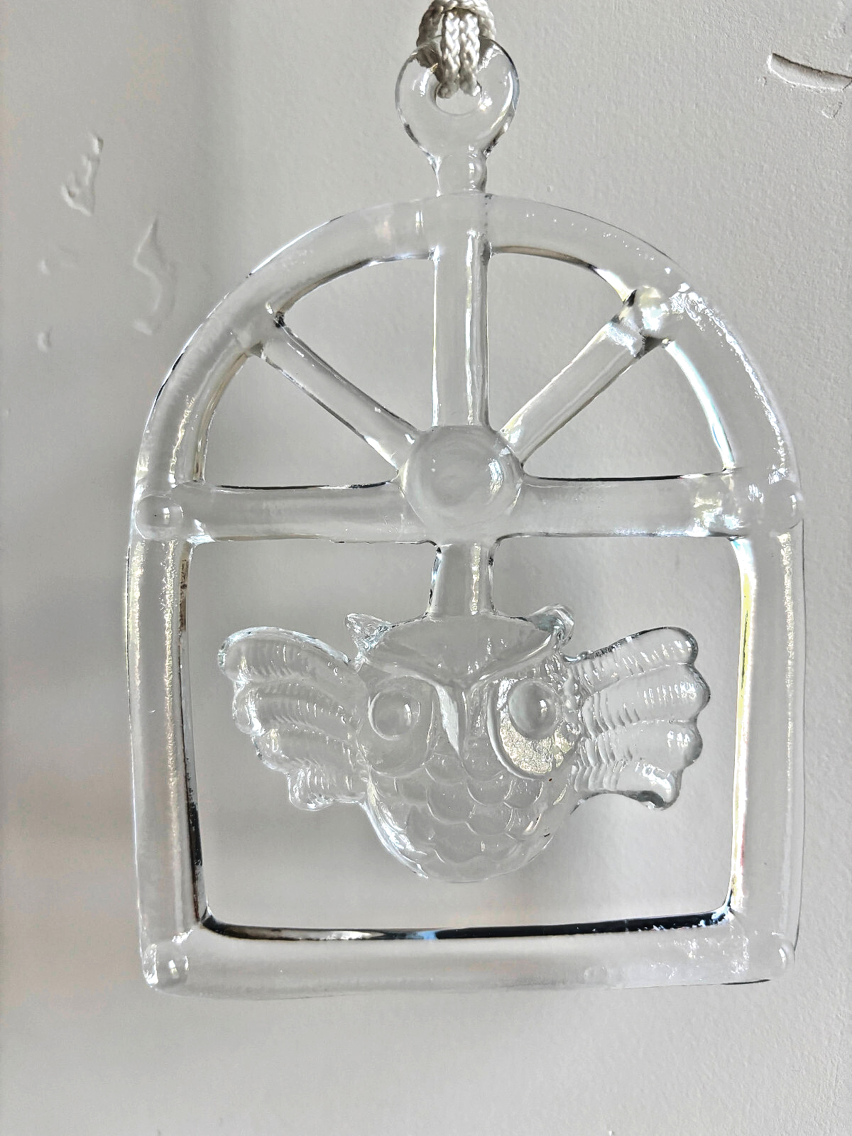 Kosta Boda Owl in Window Art Glass Sun Catcher