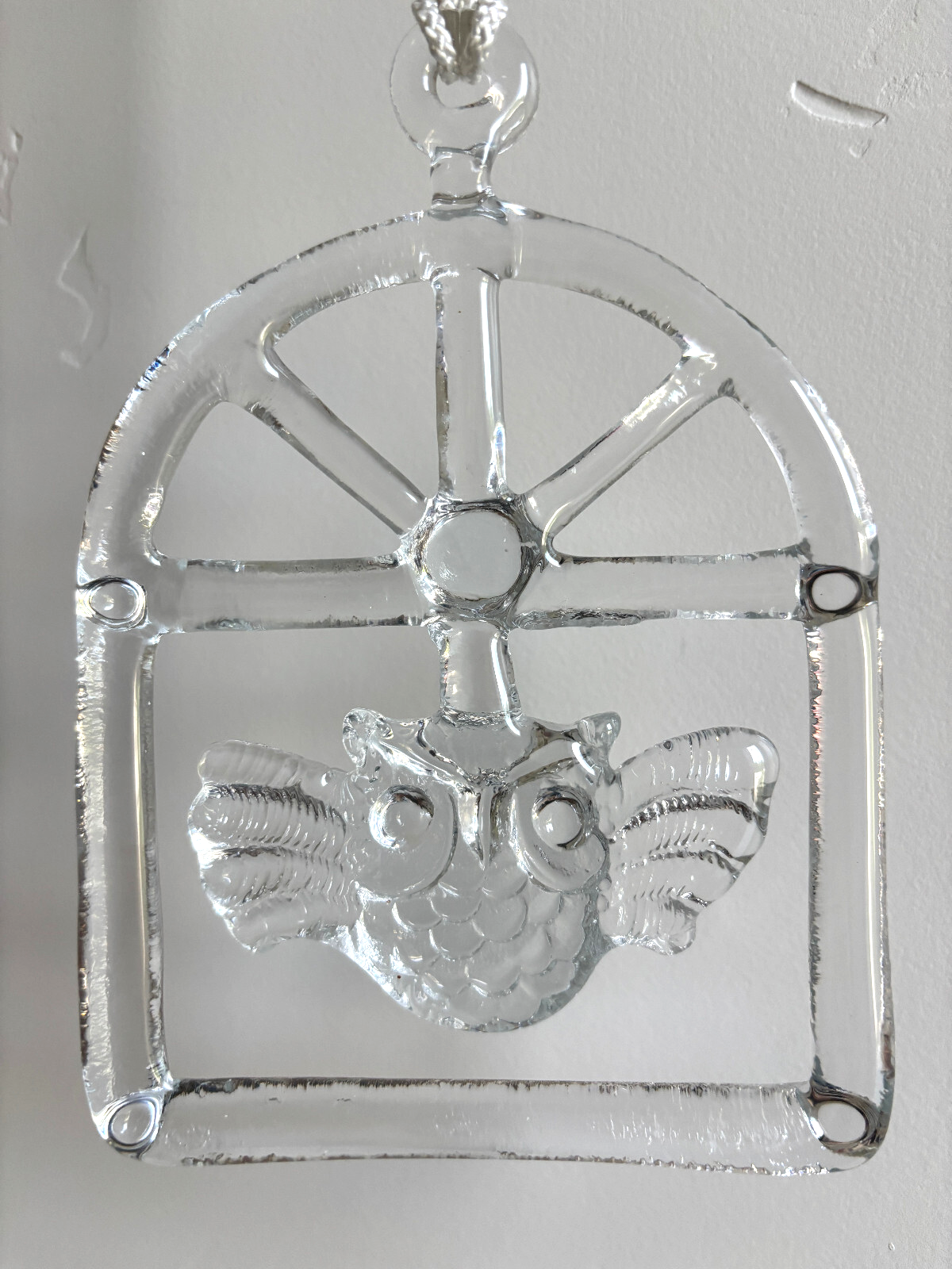 Kosta Boda Owl in Window Art Glass Sun Catcher