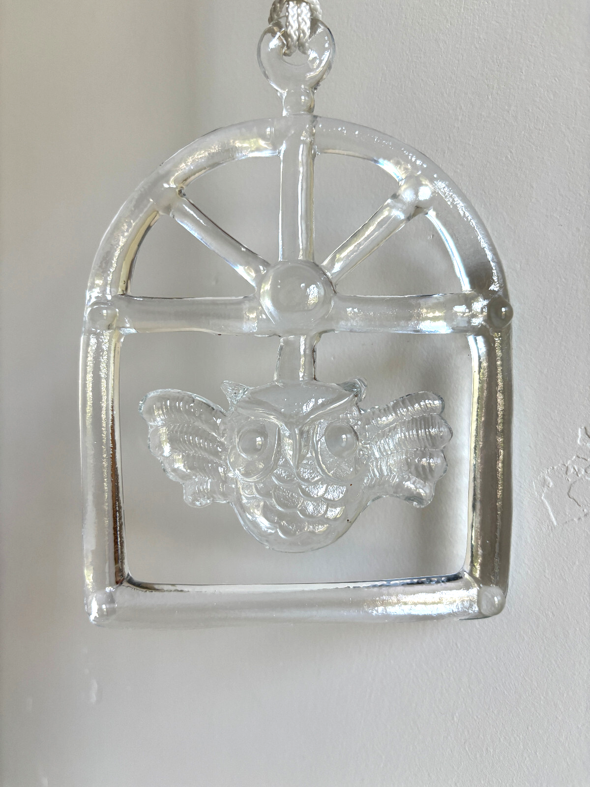 Kosta Boda Owl in Window Art Glass Sun Catcher